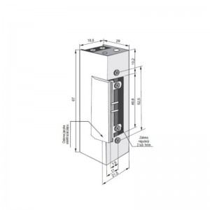 Elektrozaczep - 1411RFT 12VDC