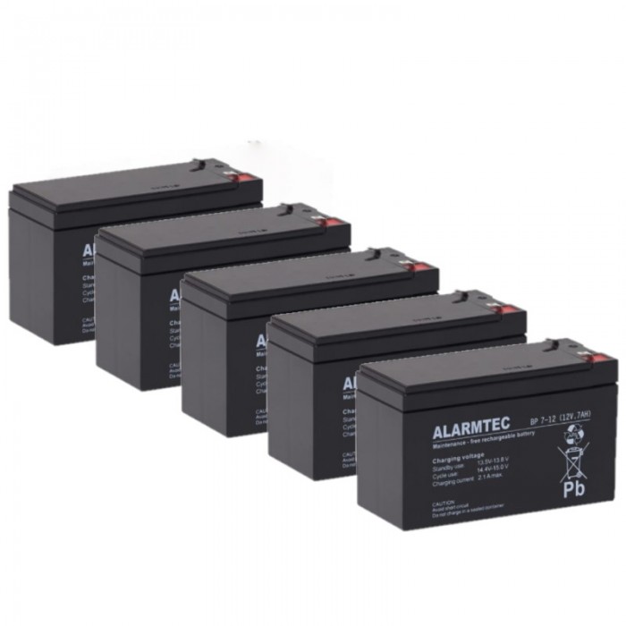 Zestaw akumulatorów - 5-PACK ALARMTEC (7AH)