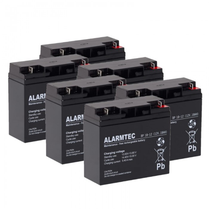 Zestaw akumulatorów - 6-PACK ALARMTEC (18AH)