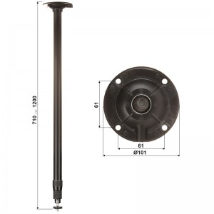 Uchwyt sufitowy / teleskopowy - BR-60X120-B