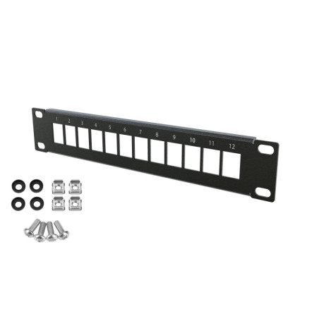 PATCHPANEL (pusty) 10" - S-PPR10-1U-12K-B