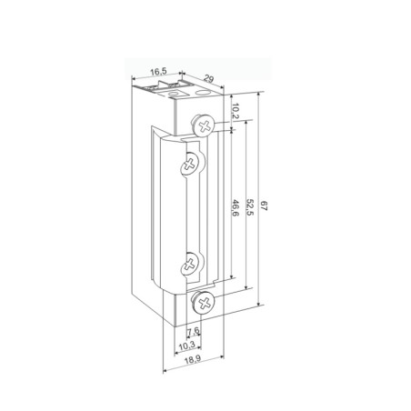 Elektrozaczep - 1411RF 24VDC