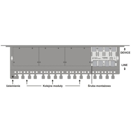 Moduł ochronnika przeciwprzepięciowego LAN serii PRO - PTF-54-PRO/PoE