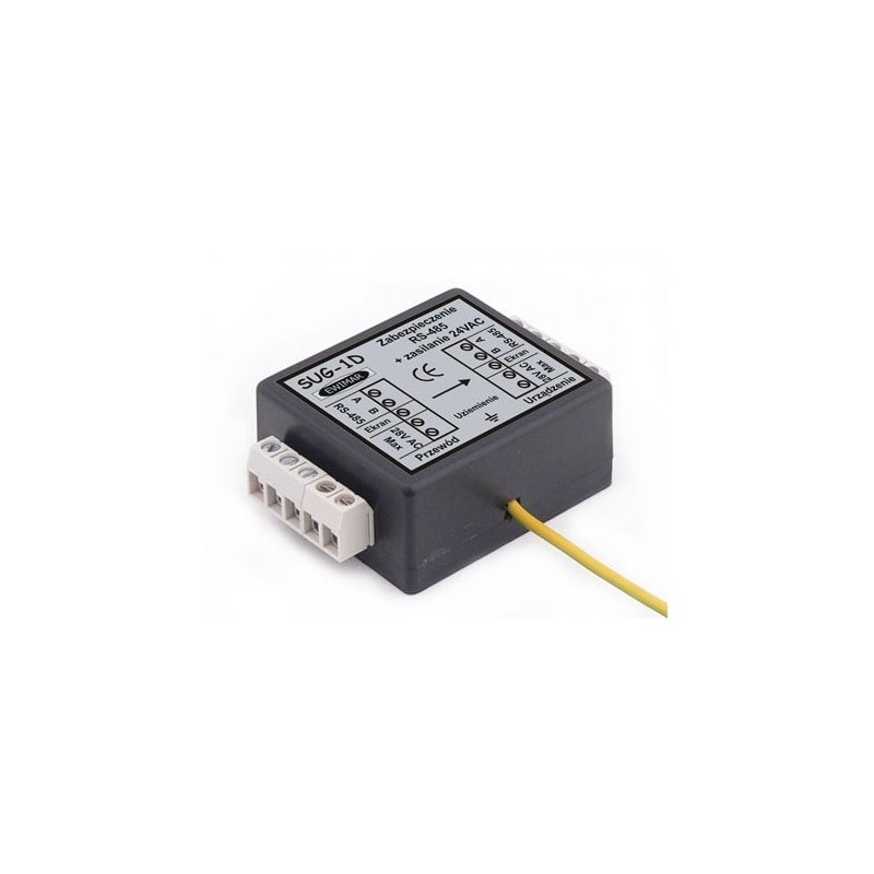 SUG-1D - Zabezpieczenie przepięciowe magistrali RS485 i toru zasilania 24V AC SUG-1D - Zabezpieczenie przepięciowe magistrali RS485 i toru zasilania 24V AC