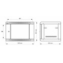 Szafa RACK 9U / 19” (złożona) - RW954-B