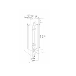 Elektrozaczep (radialny) niskoprądowy - 1418RF 12-24VAC/DC