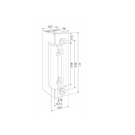 Elektrozaczep (radialny) niskoprądowy - 1418RF 12-24VAC/DC